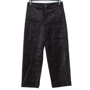 Paige Pants Nellie High Rise Velvet Culottes Cropped Boho Goth 90s Black Size 30